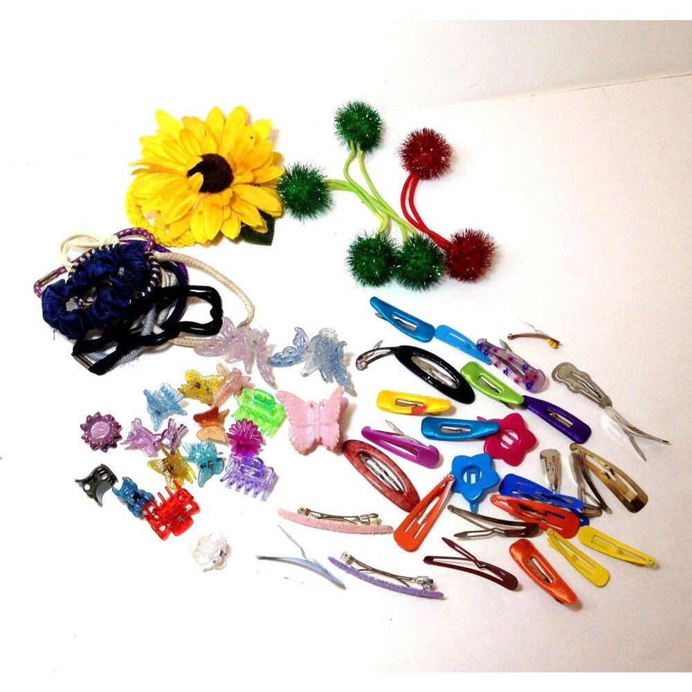 Mixed Lot Of Kids Barrettes Hair Clips Some Vintage
